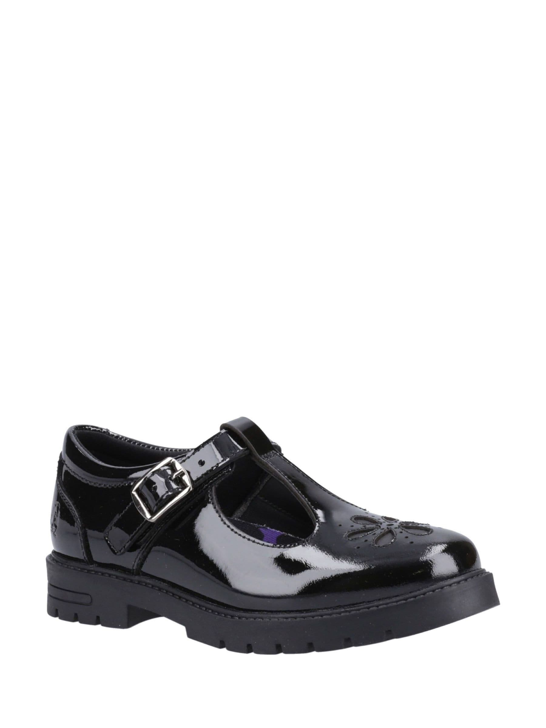 Hush Puppies Black Fiona Patent Senior School Shoes image 2