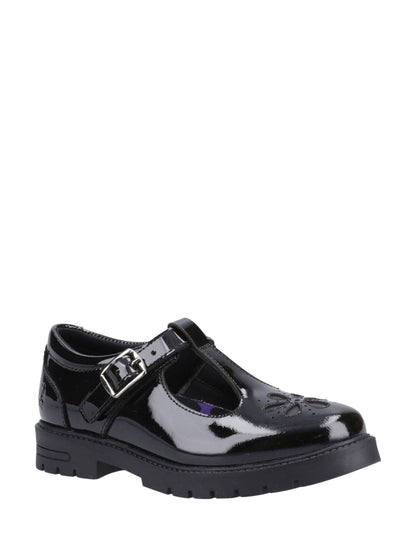 Hush Puppies Black Fiona Patent Senior School Shoes image 2
