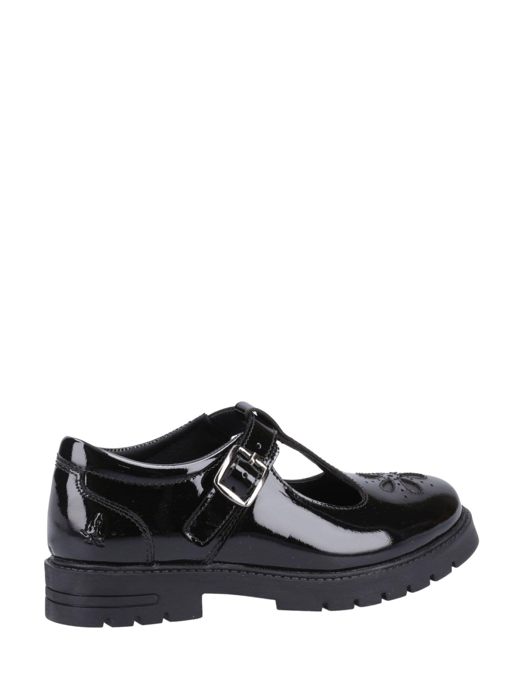 Hush Puppies Black Fiona Patent Senior School Shoes image 3