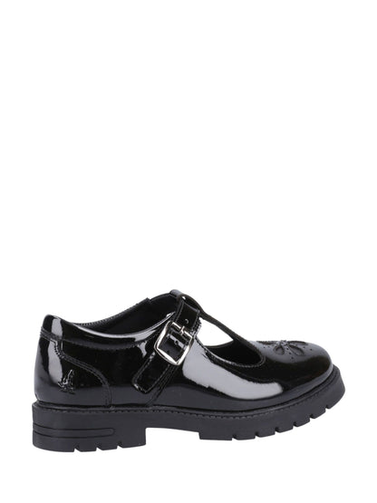 Hush Puppies Black Fiona Patent Senior School Shoes image 3