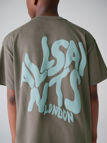smALLSAINTS Khaki Green Oversized Orlando Logo Crew T-Shirt - image 4