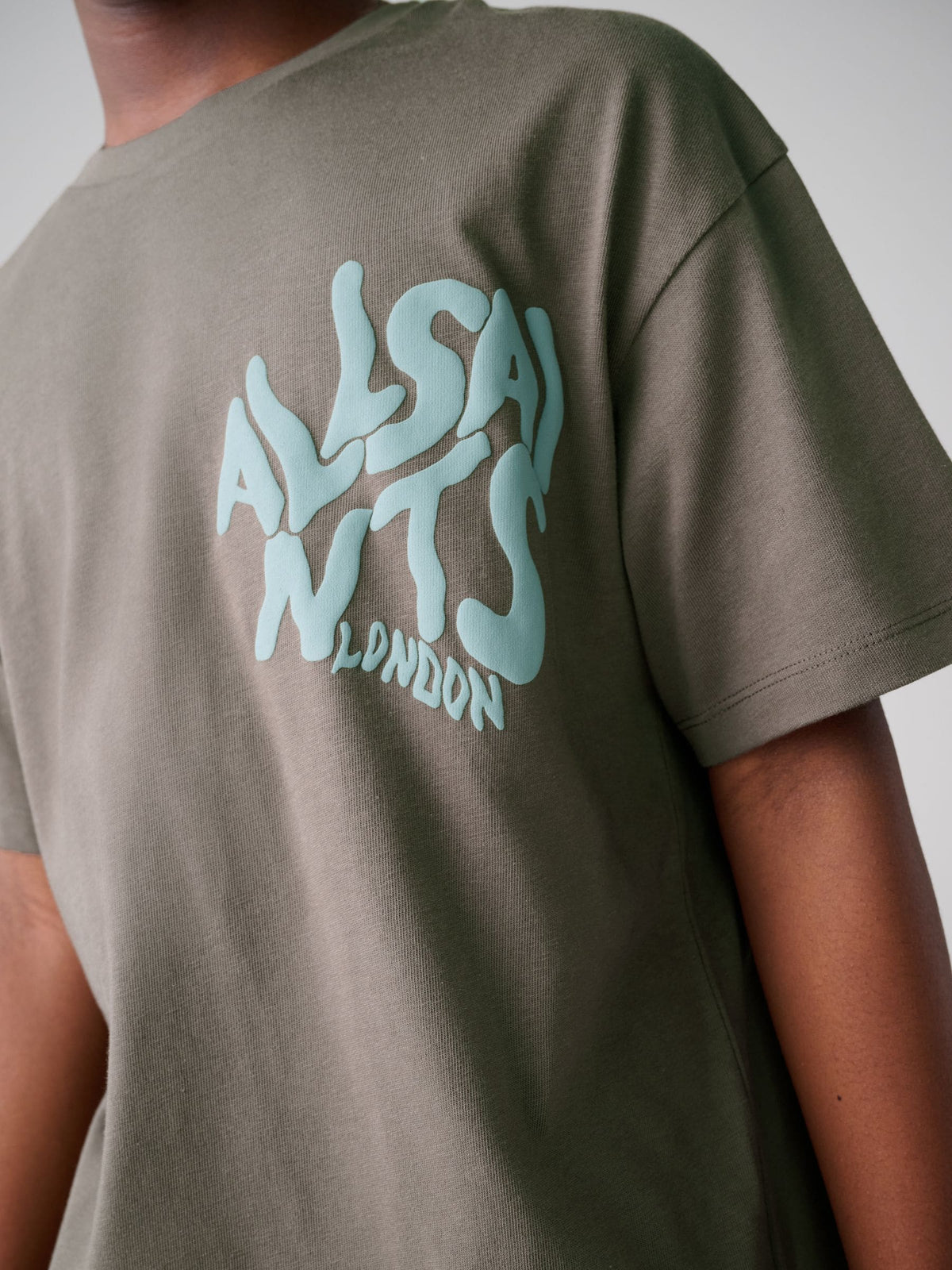 smALLSAINTS Khaki Green Oversized Orlando Logo Crew T-Shirt - image 5