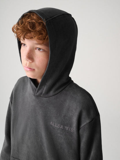 smALLSAINTS Charcoal Grey Underground Oversized Pullover Hoodie - image 4