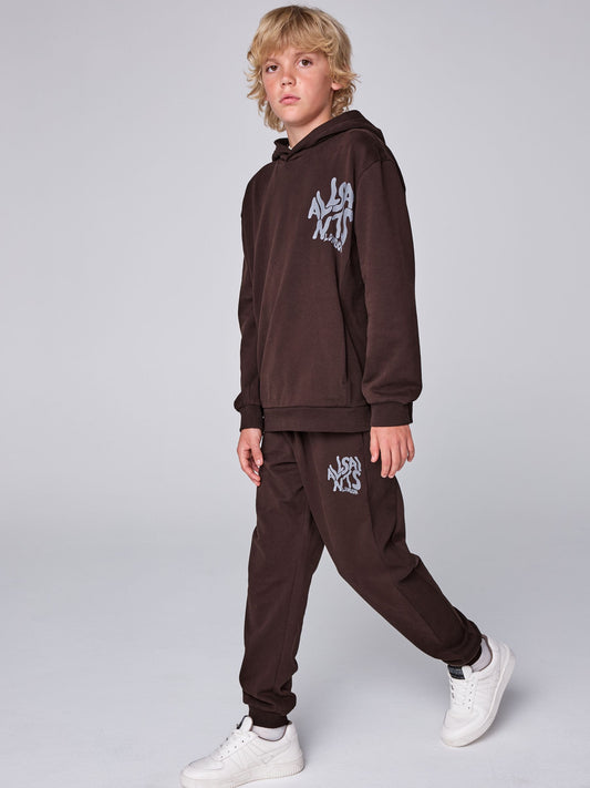 smALLSAINTS Dark Brown Orlando Oversized Hoddie and Jogger Set - image 1