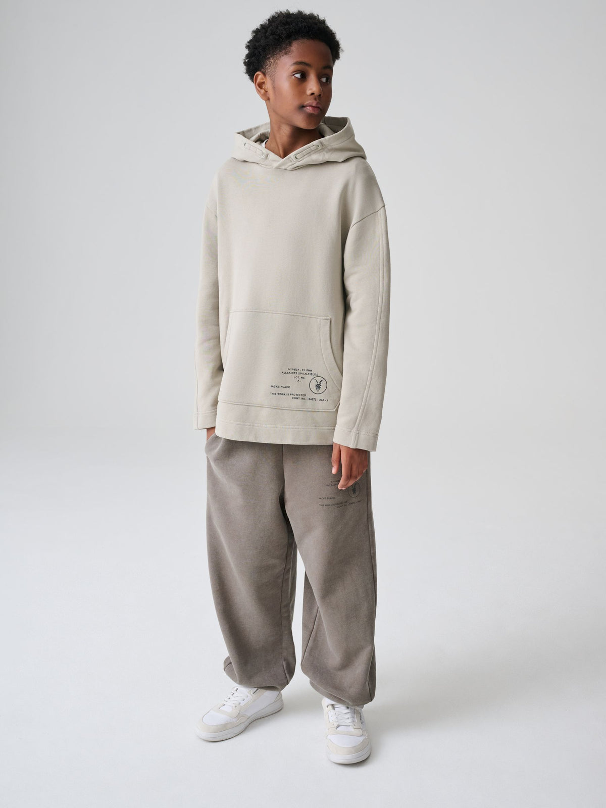 smALLSAINTS Stone Stamp Oversized Hoodie and Joggers Set - image 1