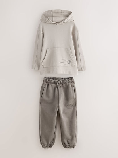 smALLSAINTS Stone Stamp Oversized Hoodie and Joggers Set - image 8