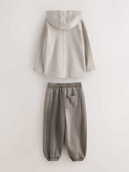 smALLSAINTS Stone Stamp Oversized Hoodie and Joggers Set - image 9