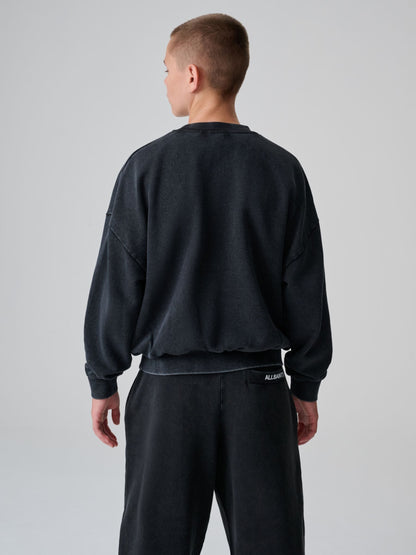 smALLSAINTS Washed Black Textured Sweatshirt and Joggers Set - image 2