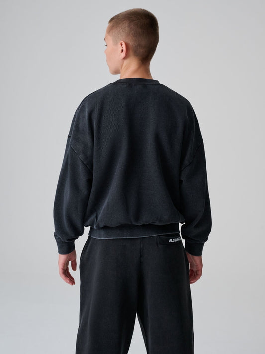 smALLSAINTS Washed Black Textured Sweatshirt and Joggers Set - image 2