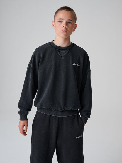 smALLSAINTS Washed Black Textured Sweatshirt and Joggers Set - image 3