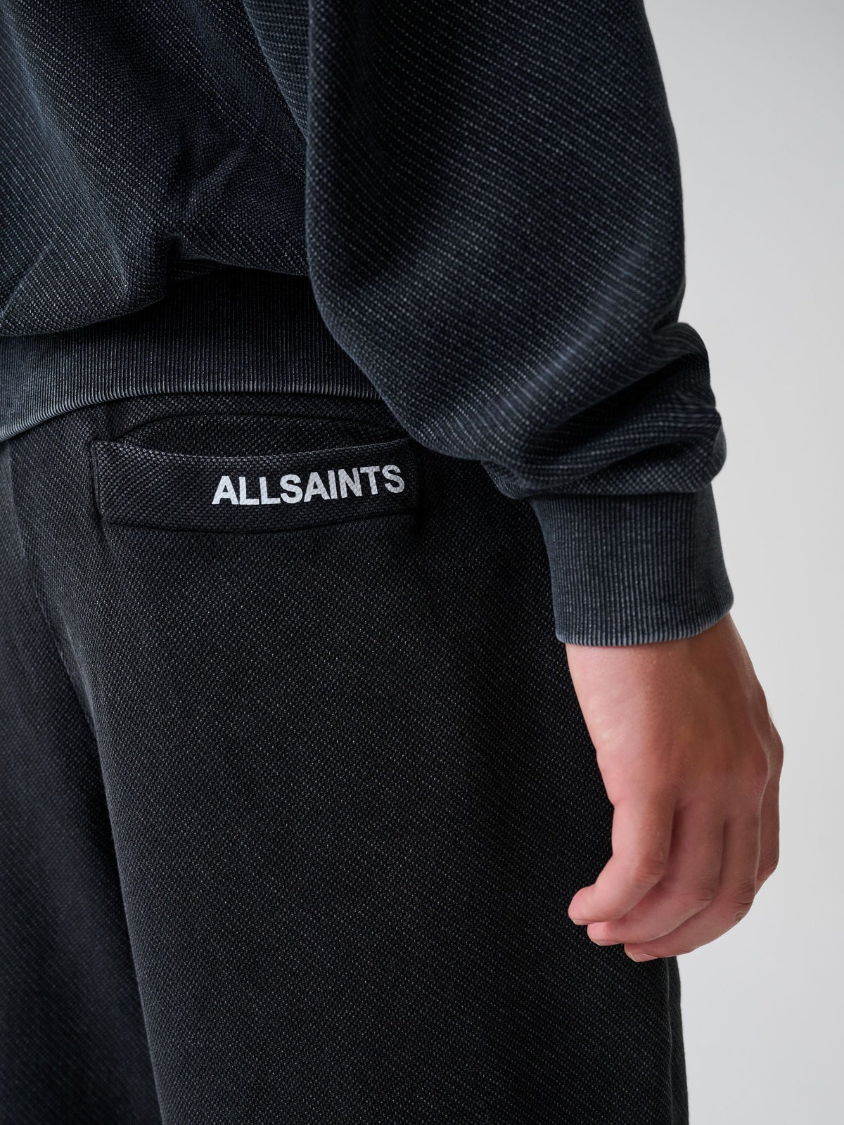 smALLSAINTS Washed Black Textured Sweatshirt and Joggers Set - image 8