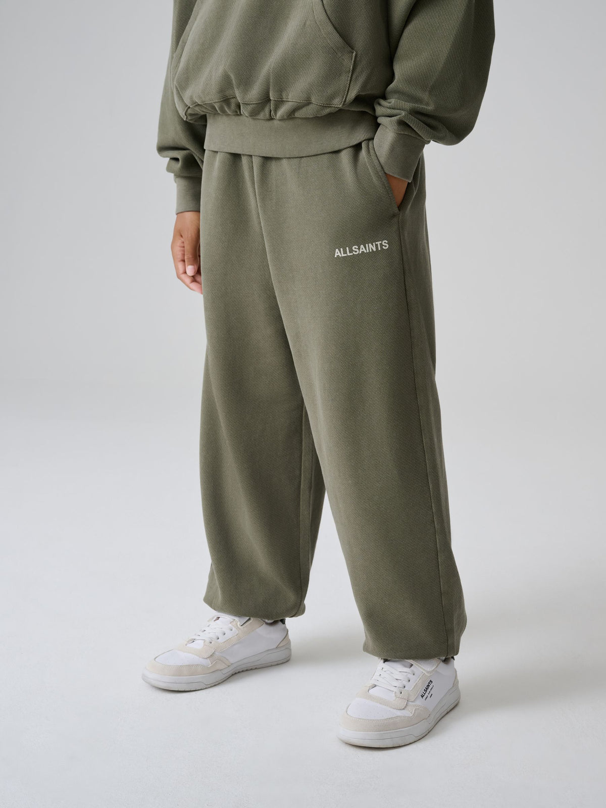 SmALLSAINTS Khaki Green Block Logo Washed Hoodie and Jogger Set - image 2