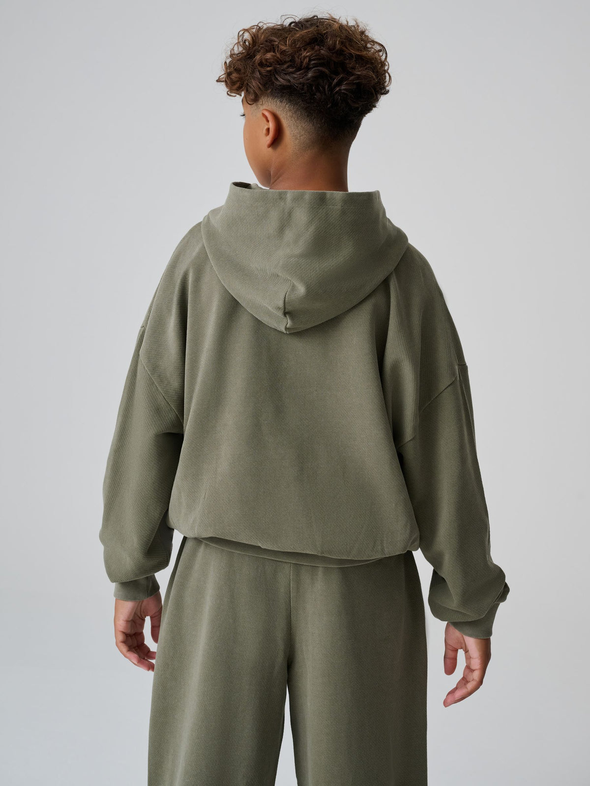 SmALLSAINTS Khaki Green Block Logo Washed Hoodie and Jogger Set - image 5
