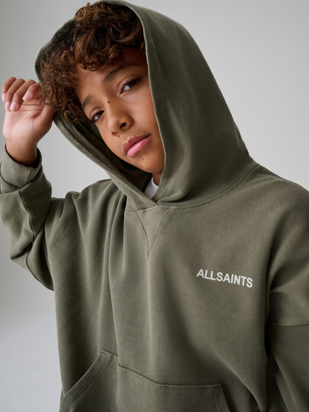 SmALLSAINTS Khaki Green Block Logo Washed Hoodie and Jogger Set - image 8