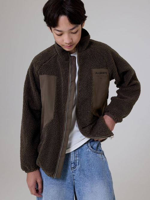 smALLSAINTS Brown Underground Washed Fleece - image 1