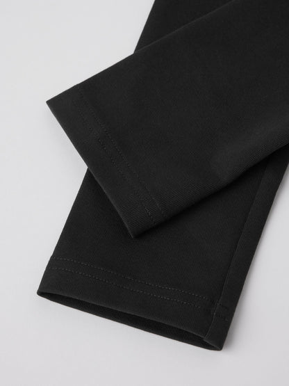 Polarn O. Pyret Black Cotton Plain Leggings image 2