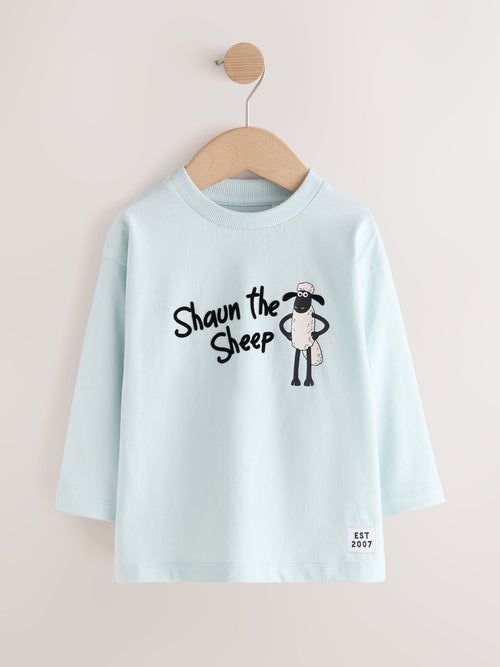 Dsiney Kidz - Pale Blue Shaun The Sheep Long Sleeve T-Shirt (3mths-7yrs) image 1
