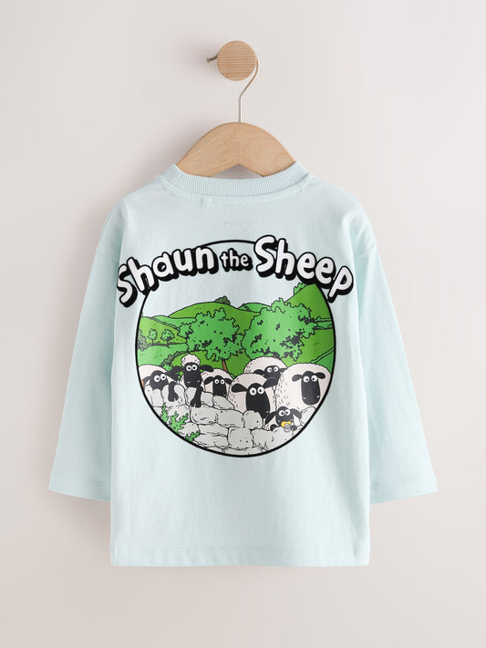 Dsiney Kidz - Pale Blue Shaun The Sheep Long Sleeve T-Shirt (3mths-7yrs) image 2