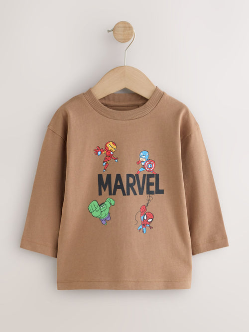 Dsiney Kidz - Brown Long Sleeve Marvel T-Shirt (6mths-8yrs) image 1