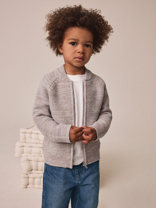 Neutral Twist Zip Up Bomber Cardigan (3mths-7yrs) - image 1