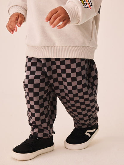 Grey Checkerboard Hot Wheels Crew And Jogger Set (9mths-8yrs) image 7