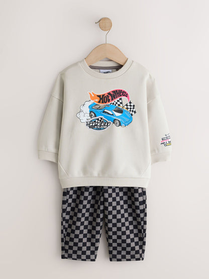 Dsiney Kidz - Grey Checkerboard Hot Wheels Crew And Jogger Set (9mths-8yrs) image 8