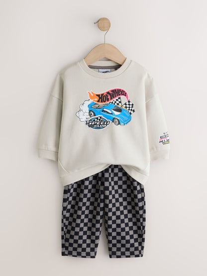 Dsiney Kidz - Grey Checkerboard Hot Wheels Crew And Jogger Set (9mths-8yrs) image 9