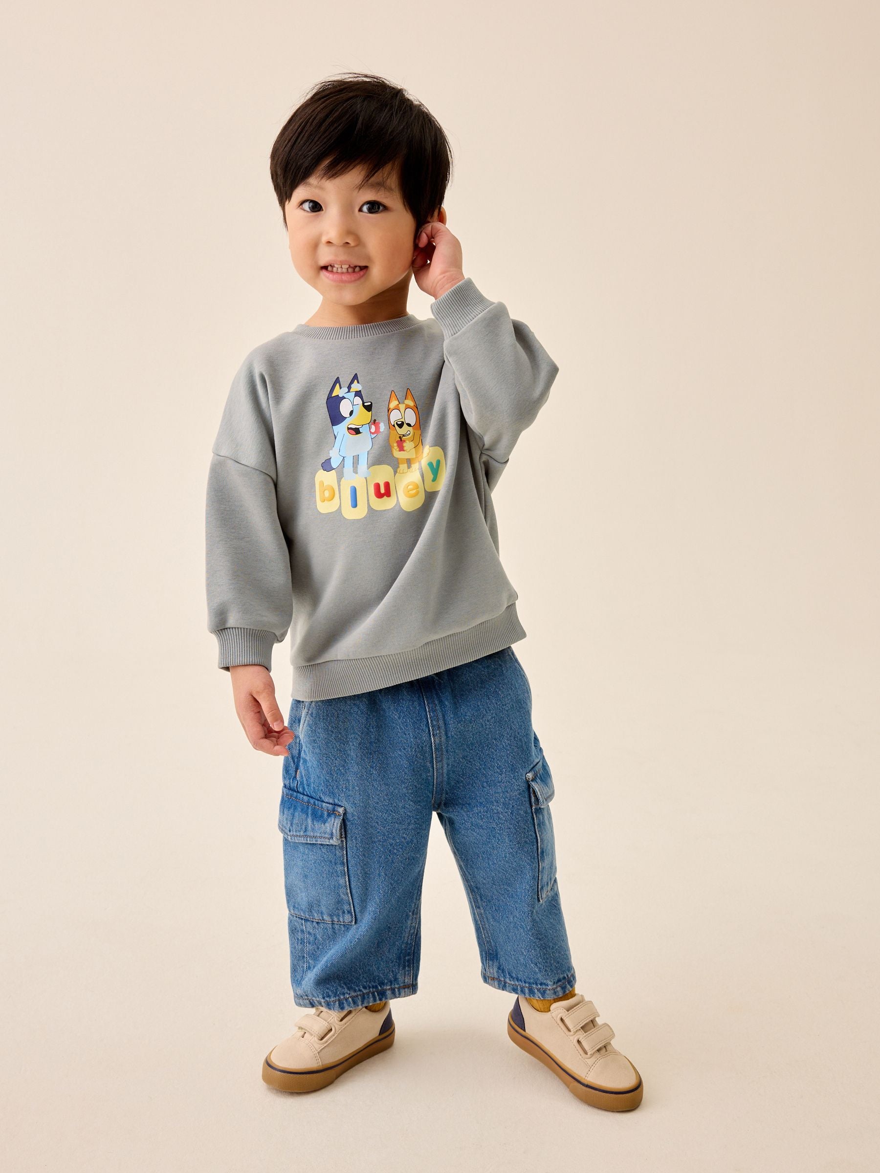 Dsiney Kidz - Grey Bluey Crew Sweatshirt (12mths-8yrs) image 2