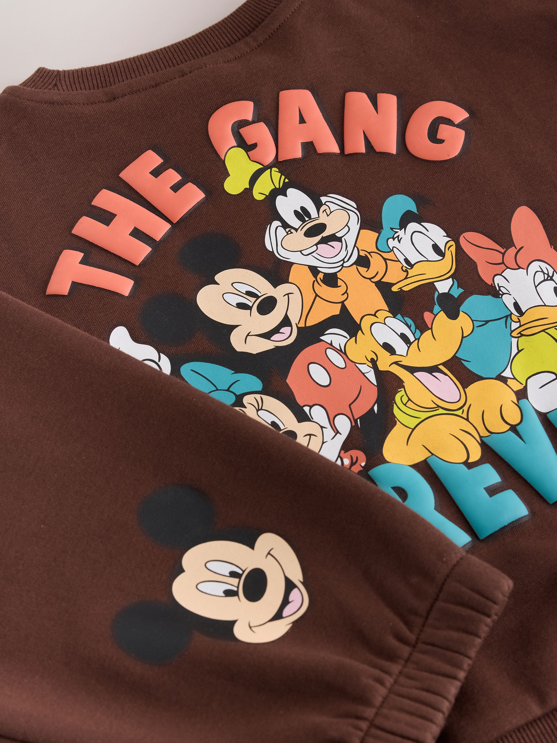 Dsiney Kidz - Chocolate Brown Mickey Mouse Crew Neck Sweat Top and Joggers Set (3mths-8yrs) image 10