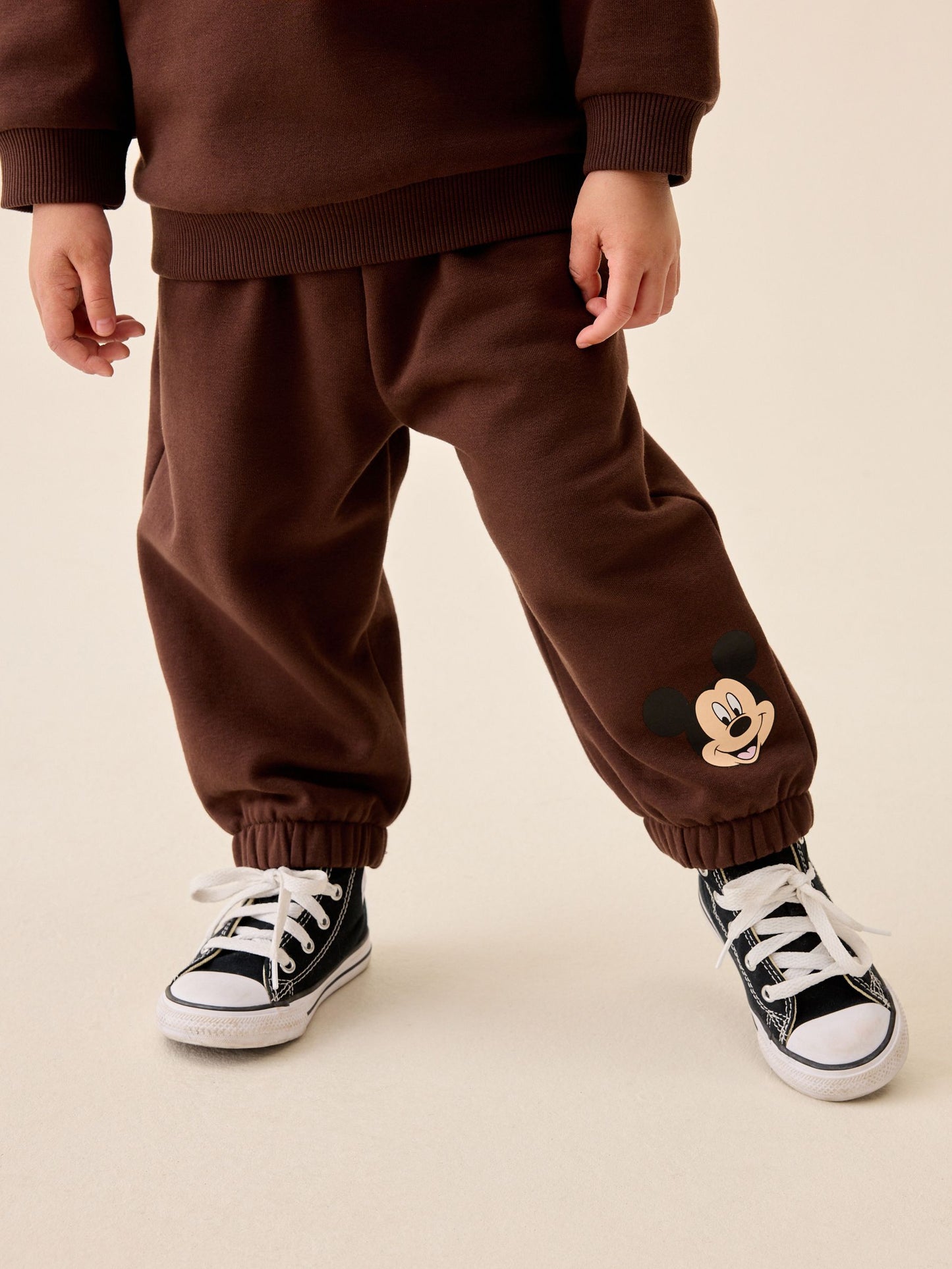 Dsiney Kidz - Chocolate Brown Mickey Mouse Crew Neck Sweat Top and Joggers Set (3mths-8yrs) image 3