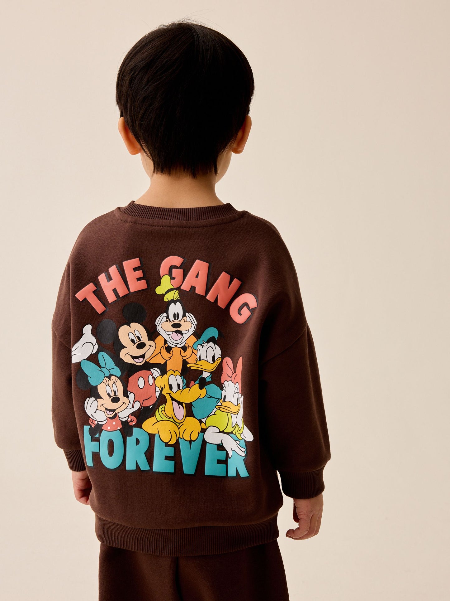 Dsiney Kidz - Chocolate Brown Mickey Mouse Crew Neck Sweat Top and Joggers Set (3mths-8yrs) image 5