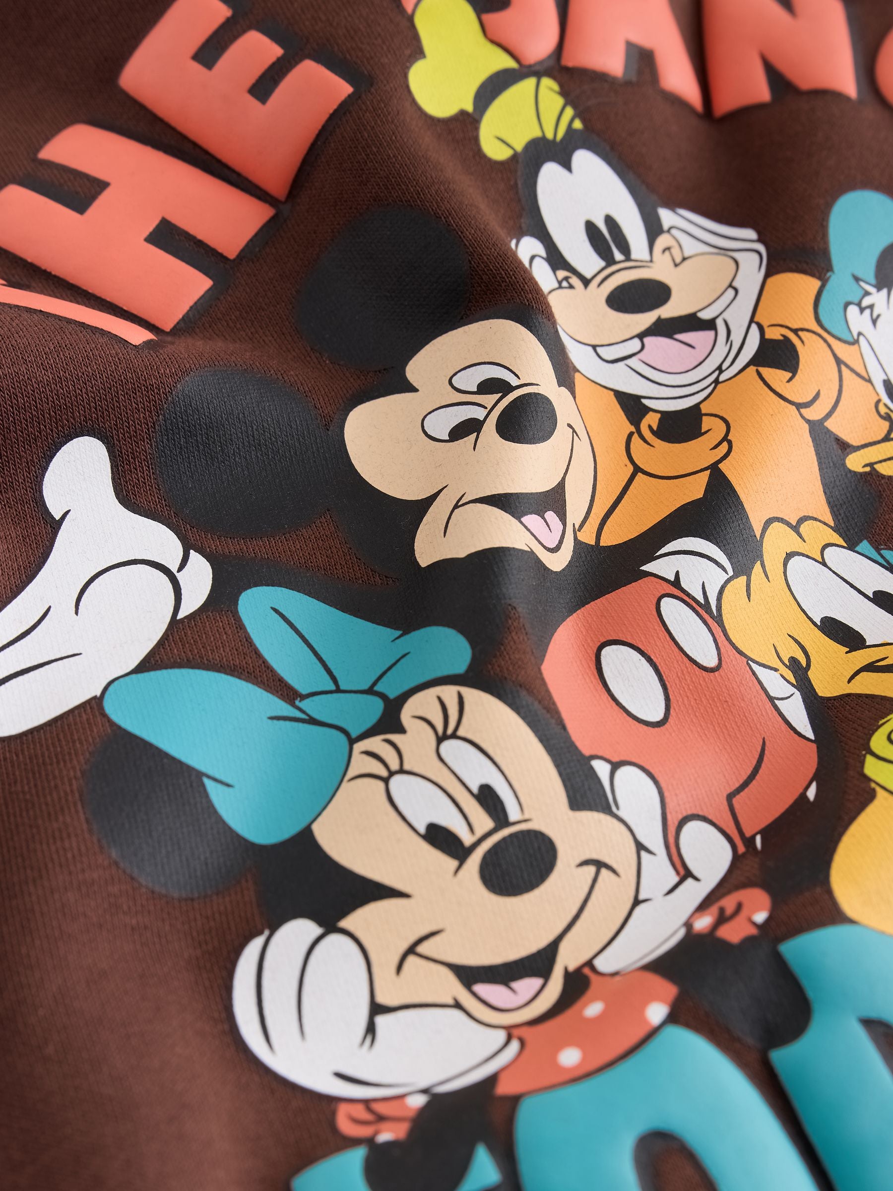 Dsiney Kidz - Chocolate Brown Mickey Mouse Crew Neck Sweat Top and Joggers Set (3mths-8yrs) image 9