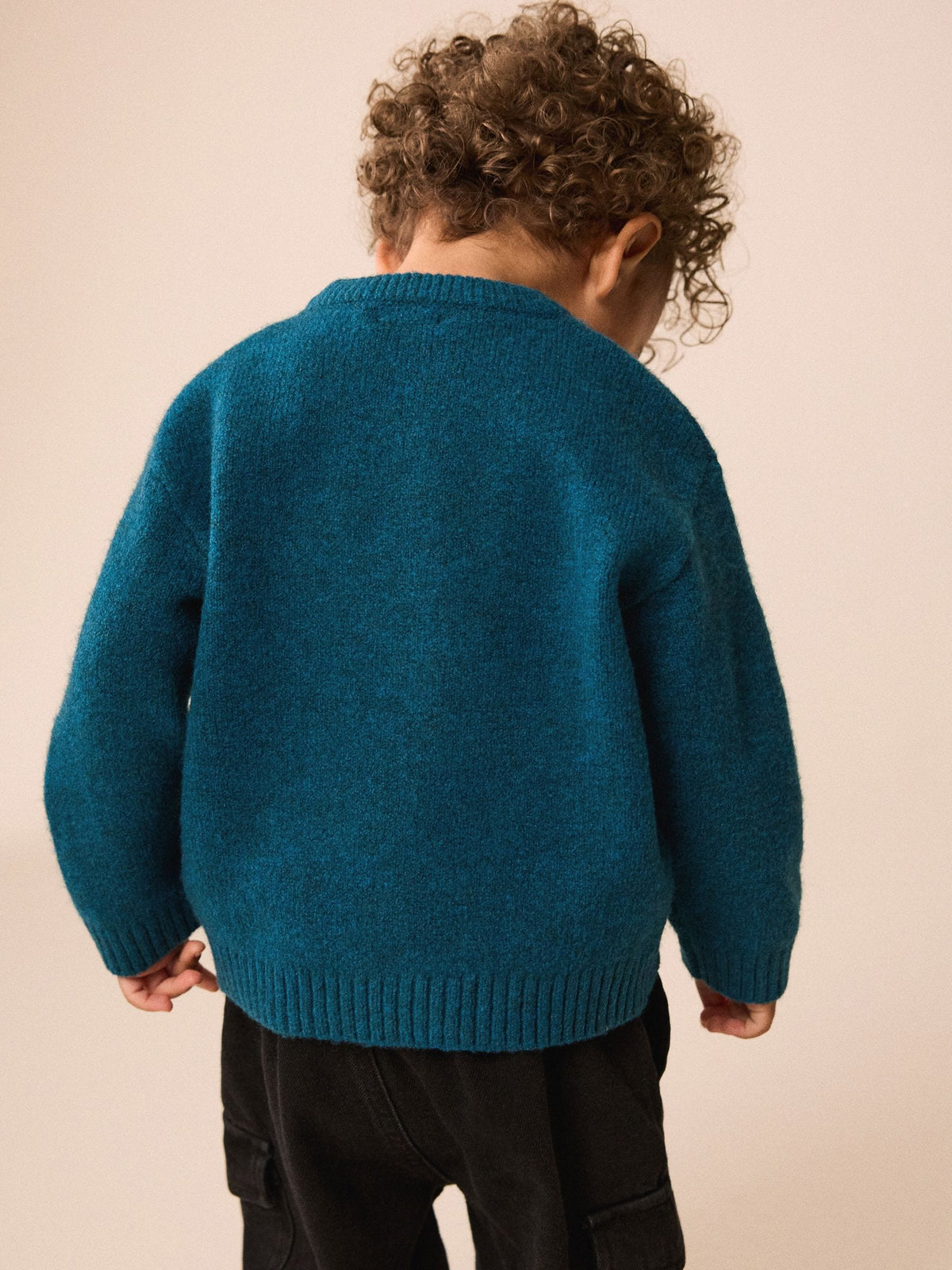 Teal Blue Tokyo Knitted Crew Neck Jumper (3mths-7yrs) - image 3