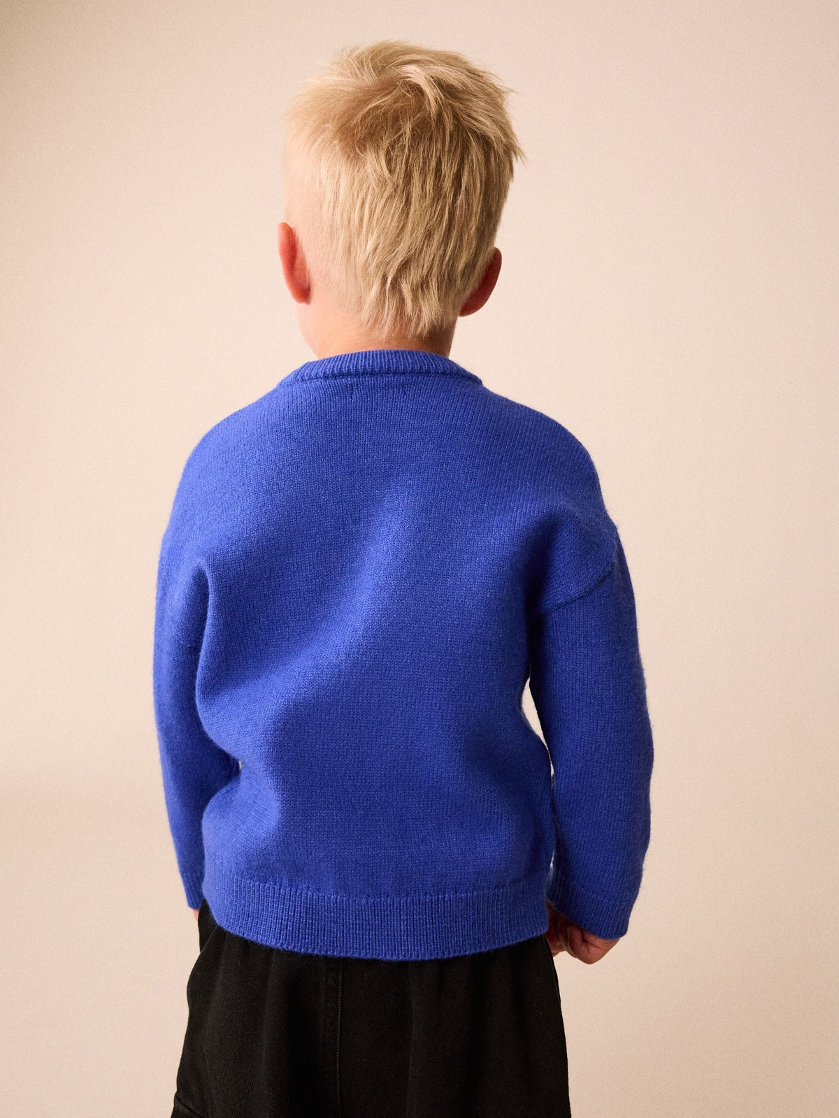 Bright Blue Pancake Character Knitted Crew Neck Jumper (3mths-7yrs) - image 3