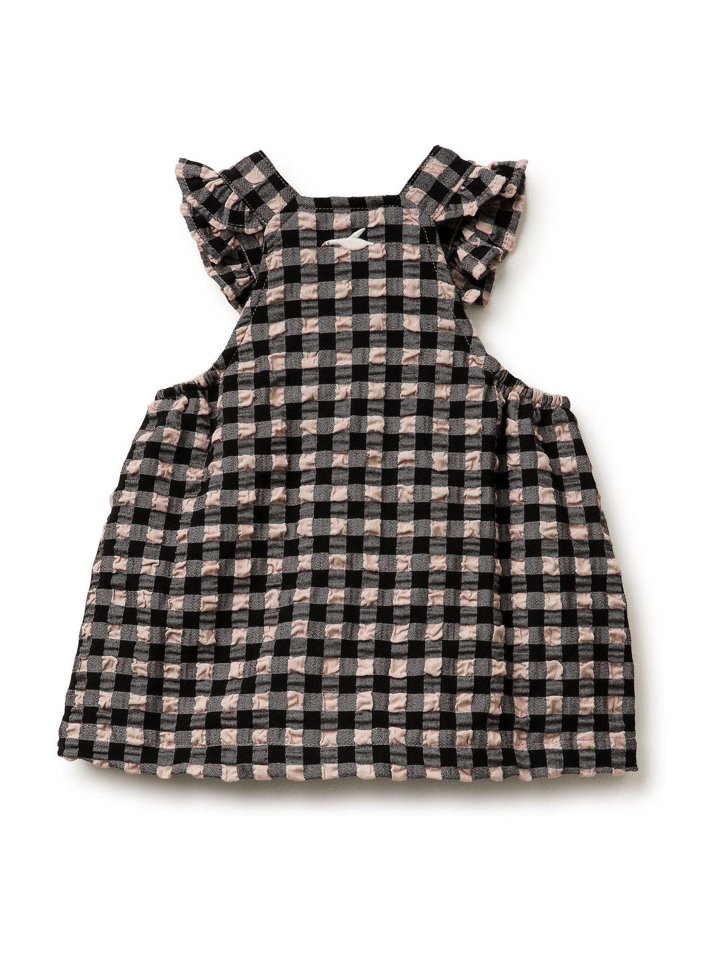 Benetton Brown Seersucker Gingham Dress image 2