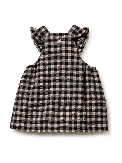 Benetton Brown Seersucker Gingham Dress image 2
