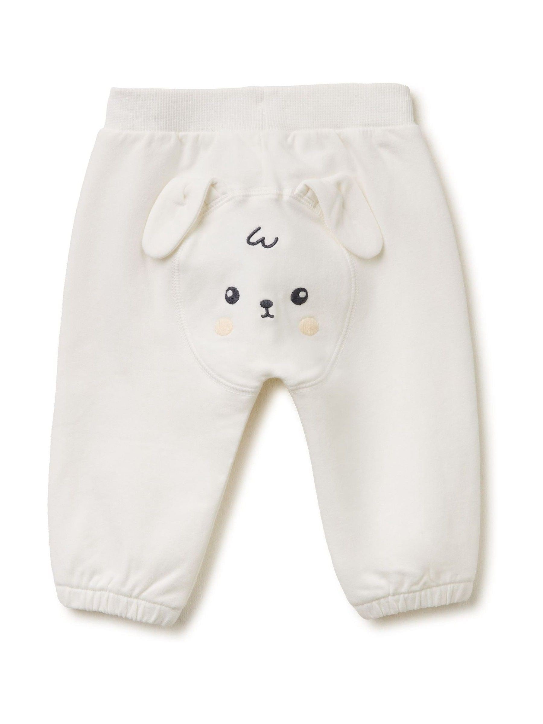 Benetton White Appliqué Animal Joggers image 1