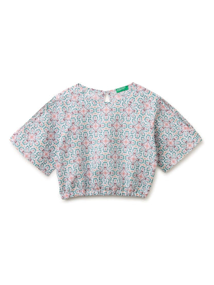 Dsiney Kidz - Benetton White All Over Print Blouse image 1