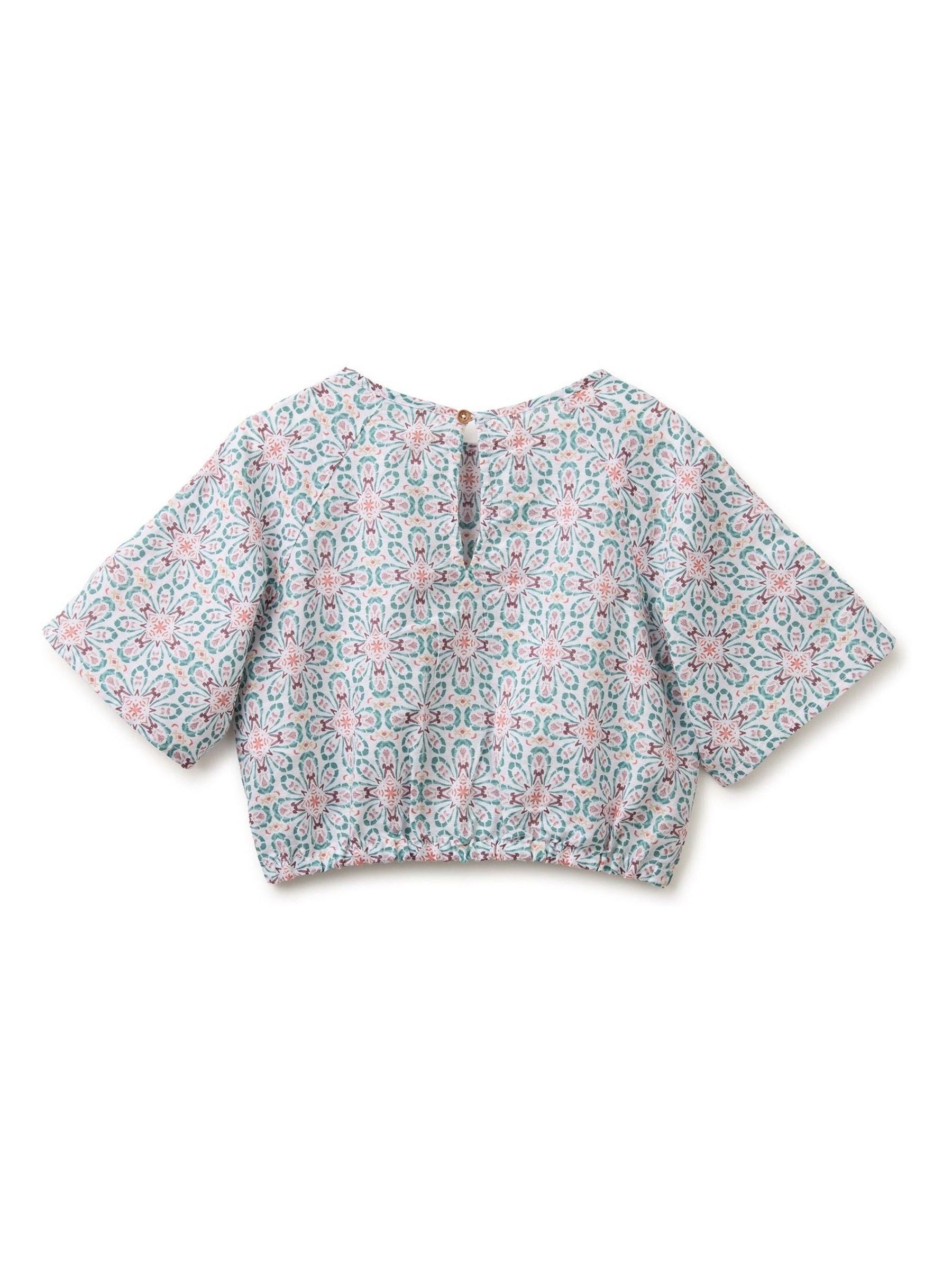 Dsiney Kidz - Benetton White All Over Print Blouse image 2