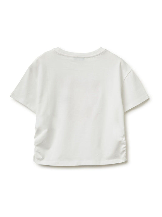 Dsiney Kidz - Benetton Cream Strawberry Print T-Shirt image 2