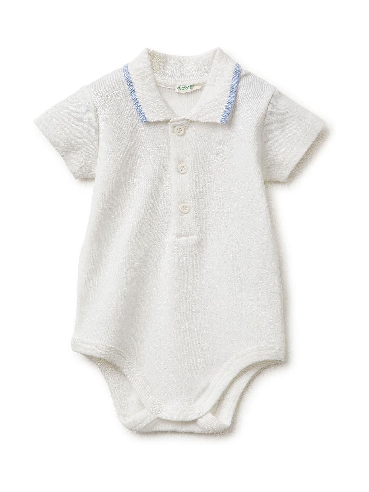 Benetton White Polo Neck Bodysuit image 1