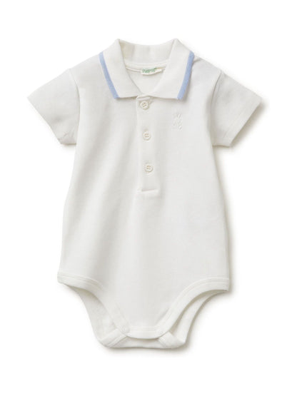 Benetton White Polo Neck Bodysuit image 1