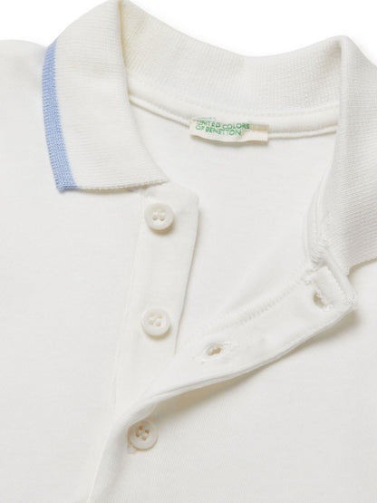 Benetton White Polo Neck Bodysuit image 3