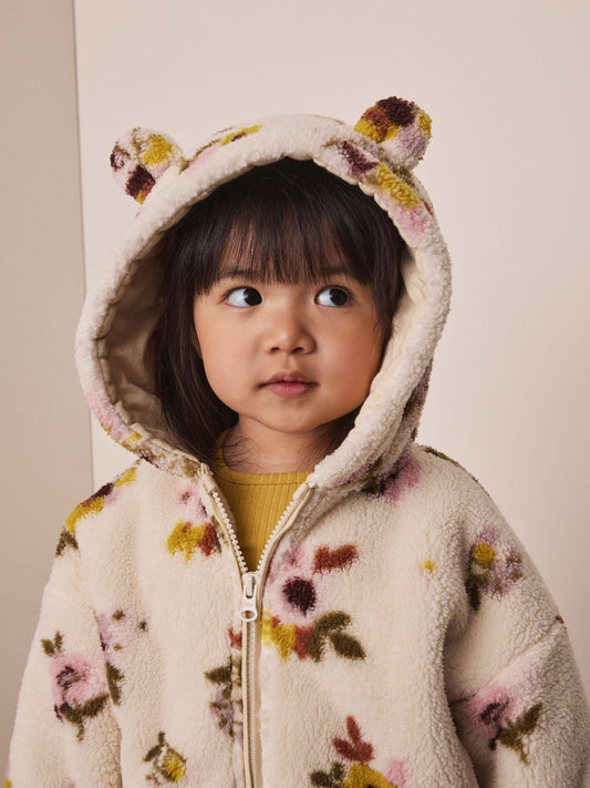 Dsiney Kidz - Cream Floral Zip Through Fleece (3mths-7yrs) image 1