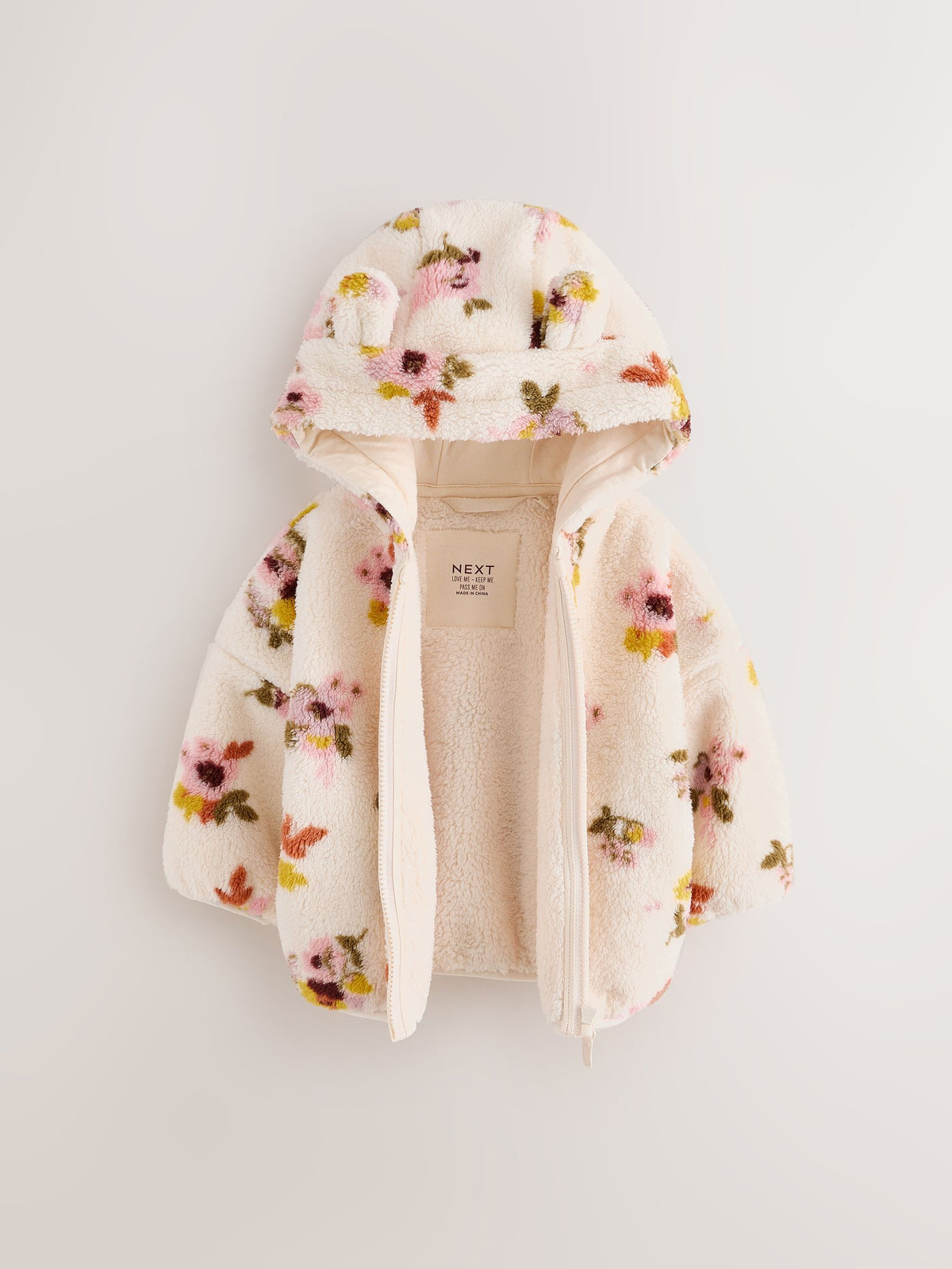 Dsiney Kidz - Cream Floral Zip Through Fleece (3mths-7yrs) image 7