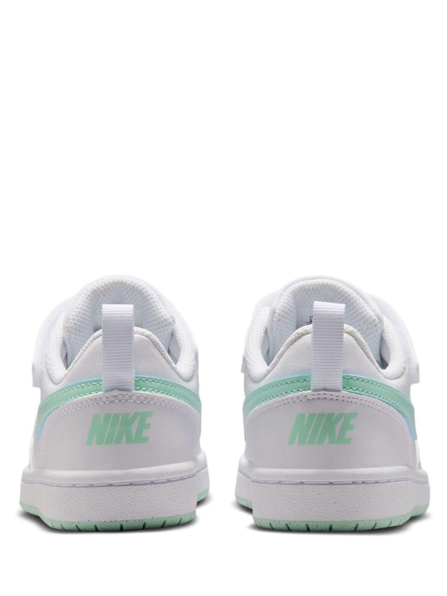 Nike White Arctic Green Junior Court Borough Low Trainers image 4