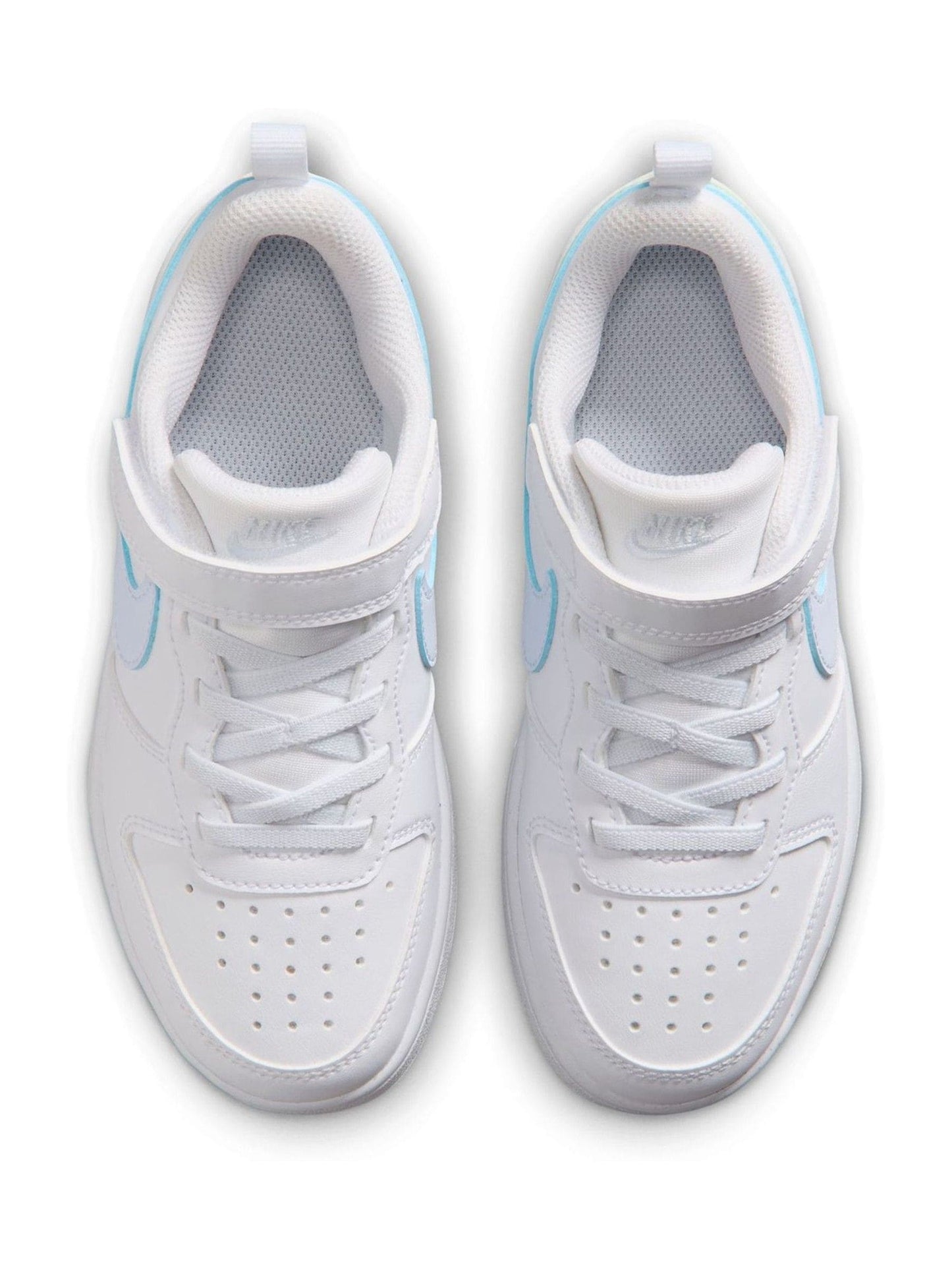 Nike White Arctic Green Junior Court Borough Low Trainers image 8