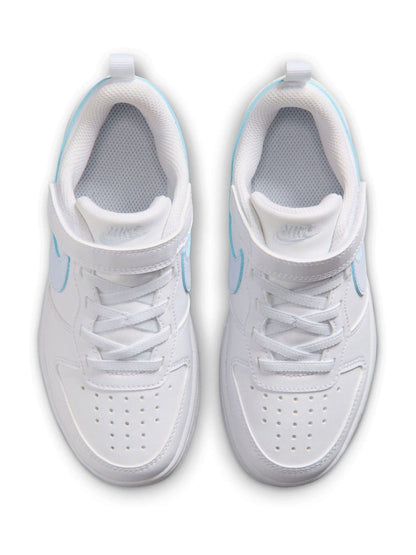 Nike White Arctic Green Junior Court Borough Low Trainers image 8