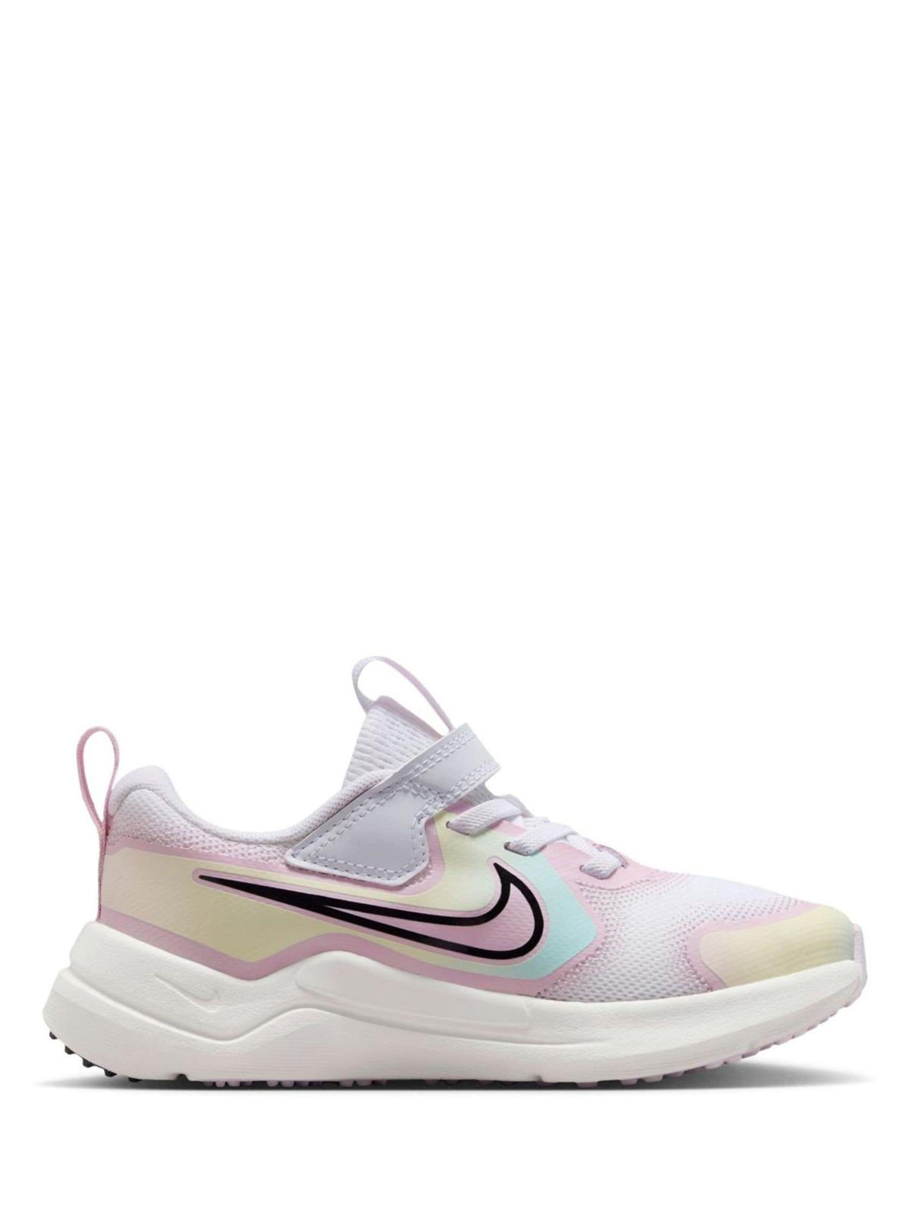 Nike White/Bleached Lilac Junior Cosmic Running Trainers image 4