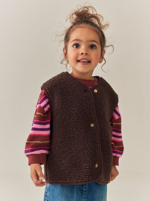Dsiney Kidz - Brown Faux Fur Gilet (3mths-7yrs) image 1
